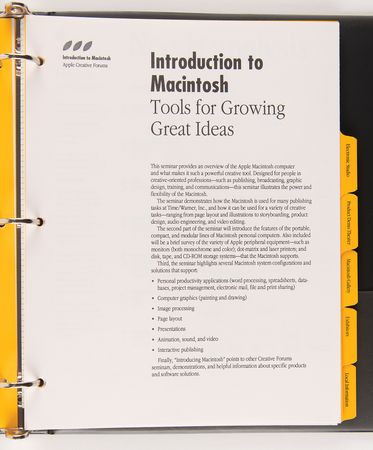 Lot #6104 Apple Creative Forums (2) NYC Event Binders (1990) - From the Collection of Ron Fernandez - Image 4