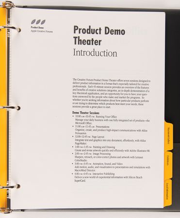 Lot #6104 Apple Creative Forums (2) NYC Event Binders (1990) - From the Collection of Ron Fernandez - Image 6