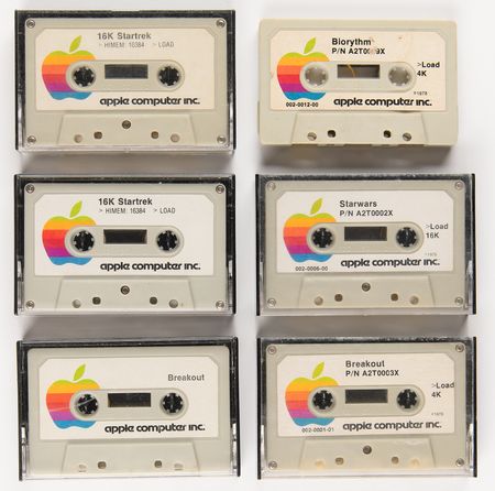 Lot #6019 Apple II Cassette Tape Video Game/Software Collection (7), with Starwars, Startrek, and Breakout - Image 2