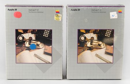 Lot #6024 Apple III 'VisiCalc III: The Electronic Worksheet' Software Programs (2) - Sealed - Image 1