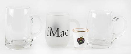 Lot #6120 Apple and NeXT Computer (4) Promotional Glassware Items - Image 1