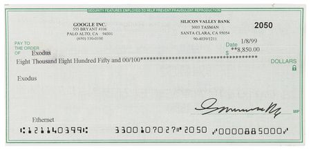 Lot #6147 Google: Larry Page Signed Check to