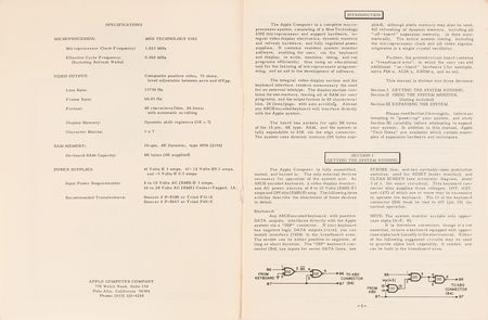 Lot #6011 Apple-1 Computer Operation Manual (German Authorized Reproduction, ca. 1992) - Image 2
