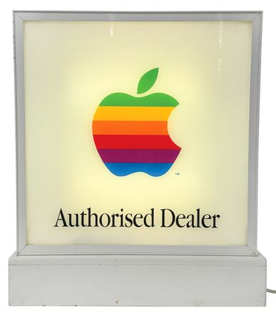 Lot #6091 Apple Computer Authorized Dealer Illuminated Sign - Image 1