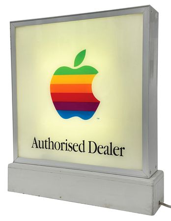 Lot #6091 Apple Computer Authorized Dealer Illuminated Sign - Image 2