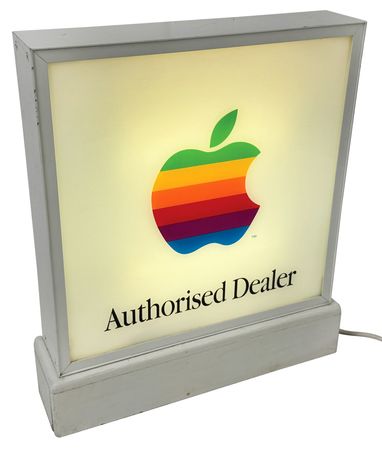 Lot #6091 Apple Computer Authorized Dealer Illuminated Sign - Image 3