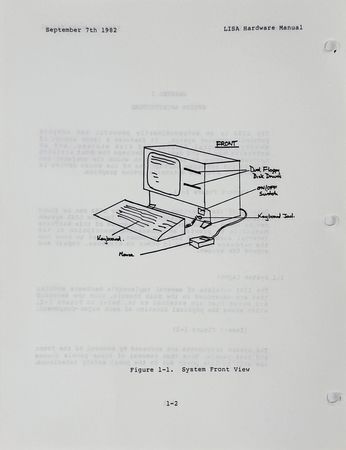 Lot #6027 Apple Computer Final Draft 'LISA<br/>Hardware Manual' (1982) - Image 2