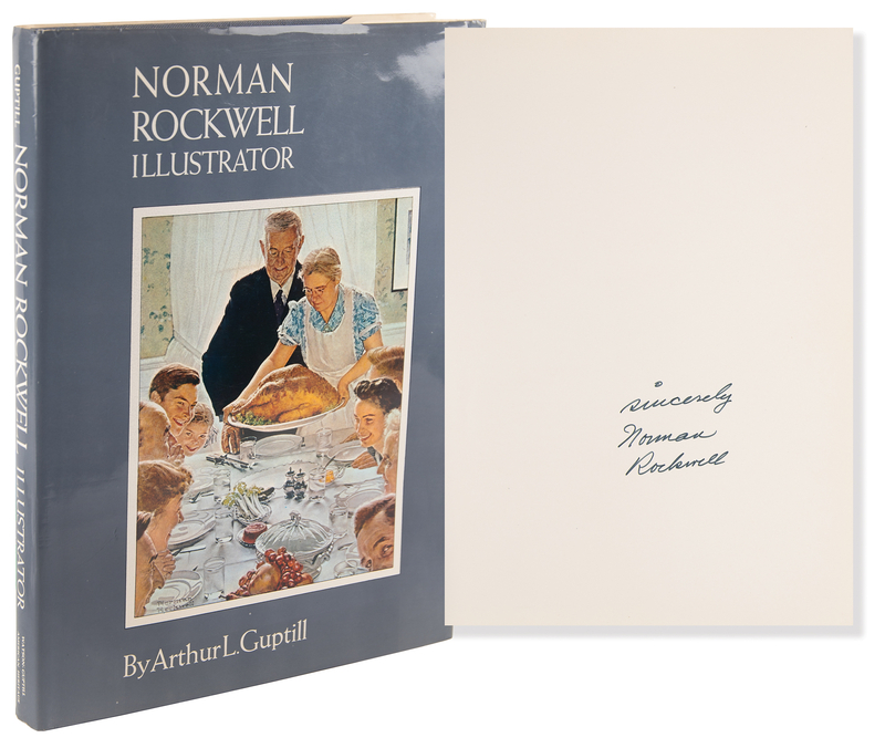 Lot 554 Norman Rockwell Signed Book - Norman Rockwell: Illustrator