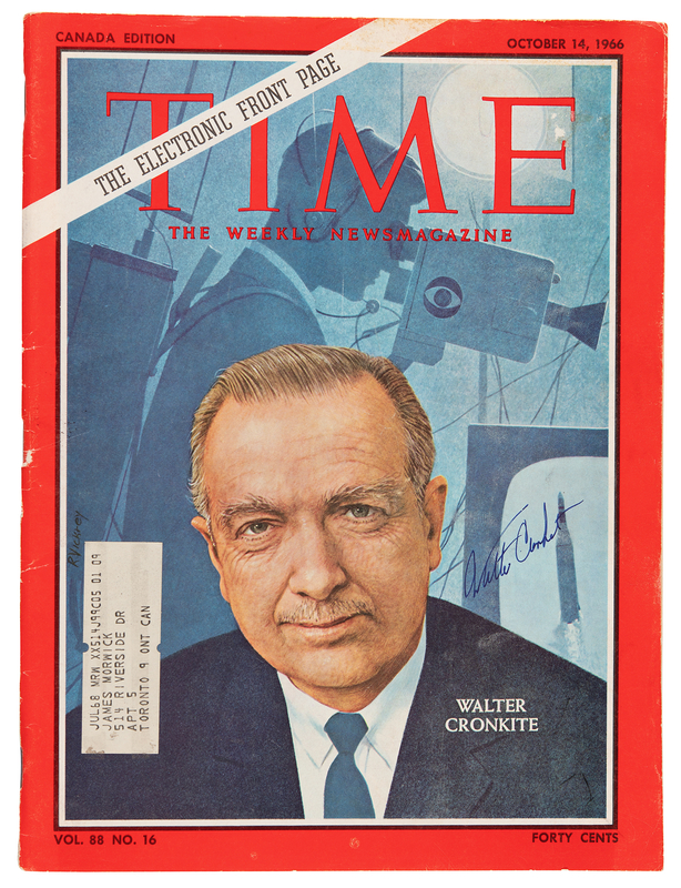 Lot 904 Walter Cronkite Signed Time Magazine