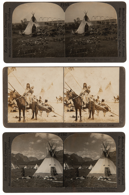 Lot 341 Native Americans (3) Stereoview Photographs