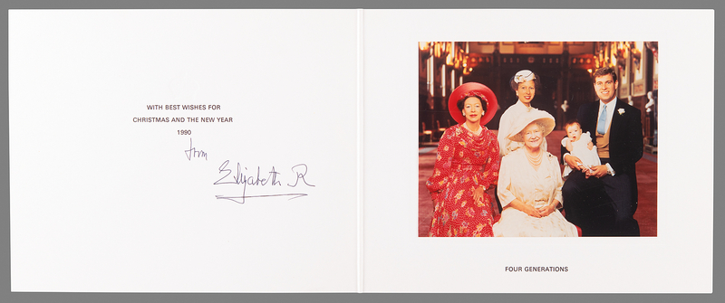 Lot 269 Elizabeth, Queen Mother Signed Christmas Card