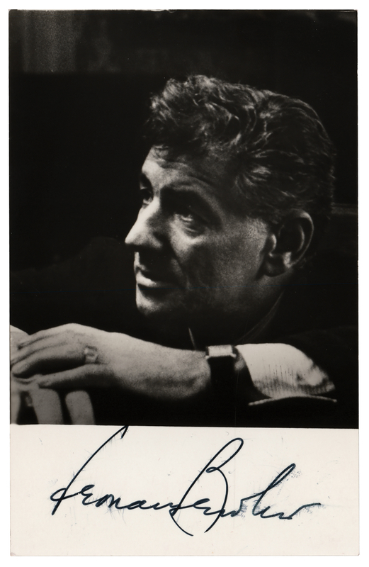 Lot 691 Leonard Bernstein Signed Photograph