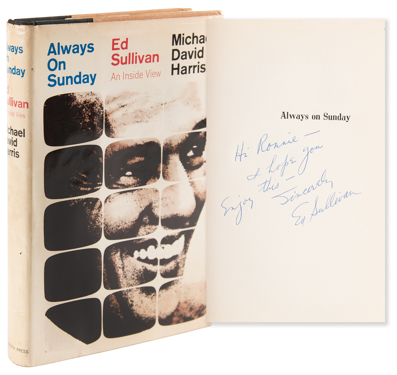 Lot 992 Ed Sullivan Signed Book - Always On Sunday