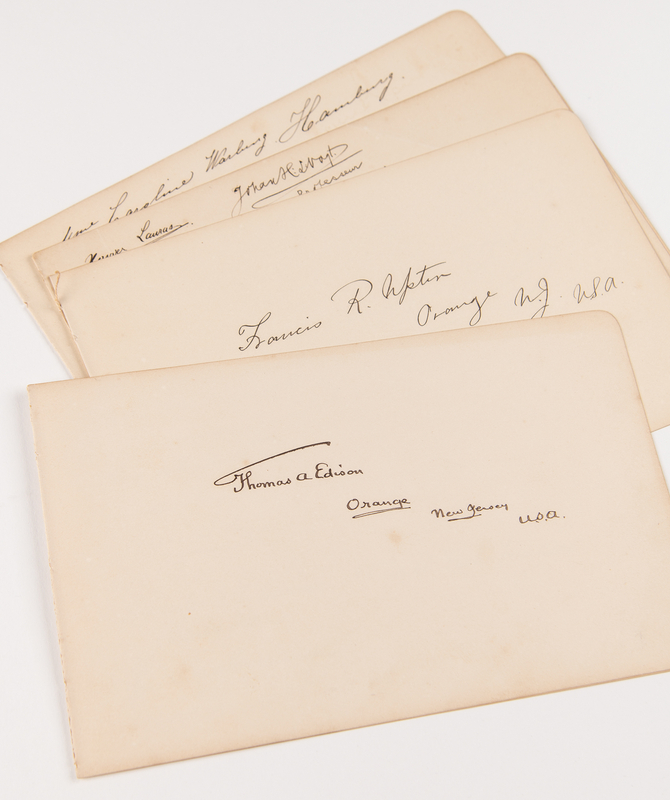 Lot 267 Thomas Edison and Francis Robbins Upton Signatures