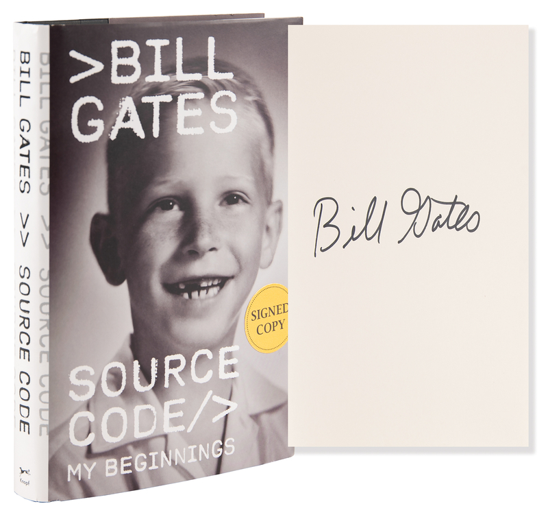 Lot 274 Bill Gates Signed Book - Source Code: My Beginnings