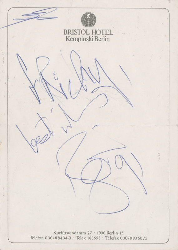 Lot 750 David Bowie Signature