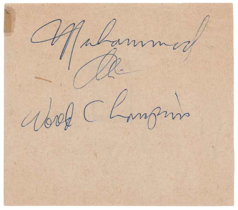 Lot 1016 Muhammad Ali Signature