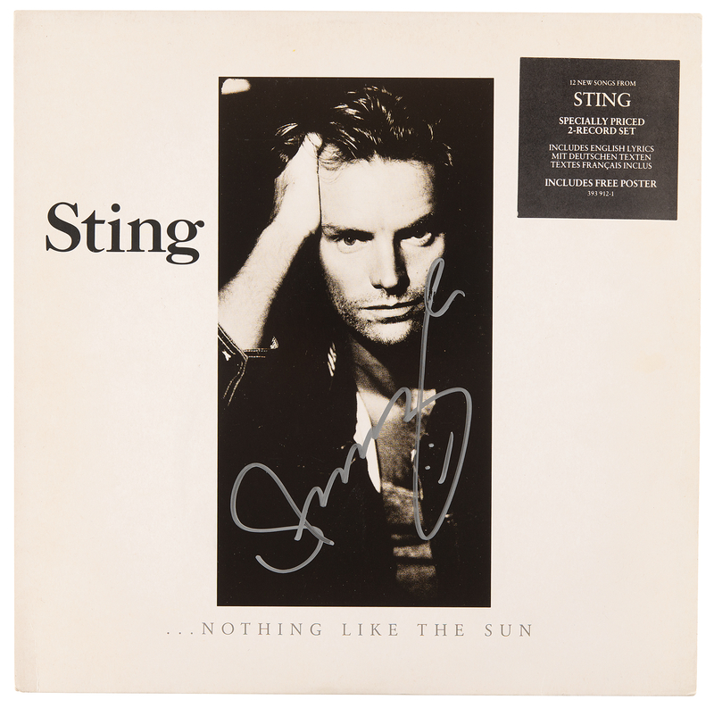 Lot 826 Sting Signed Album - Nothing Like the Sun
