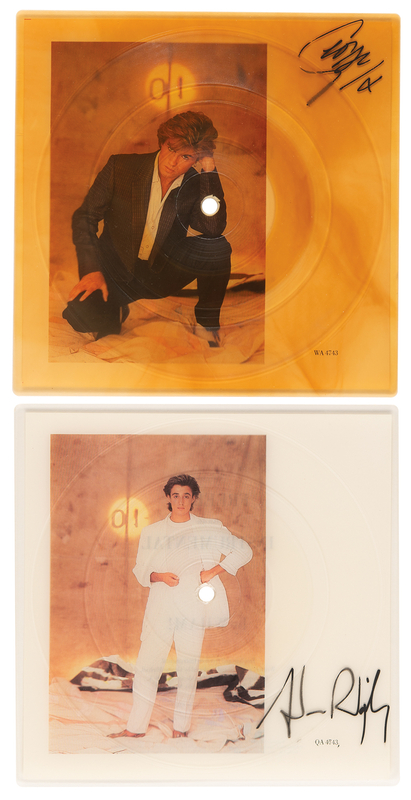 Lot 844 Wham! Signed Picture Disc Set - 'Freedom / Instrumental'