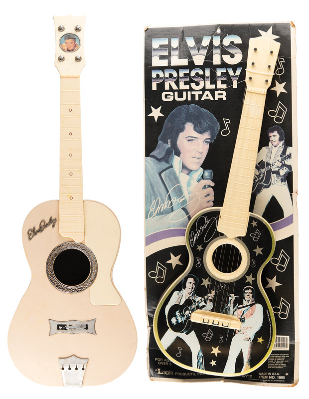 Lot 797 Elvis Presley (2) Vintage Plastic Toy Guitars