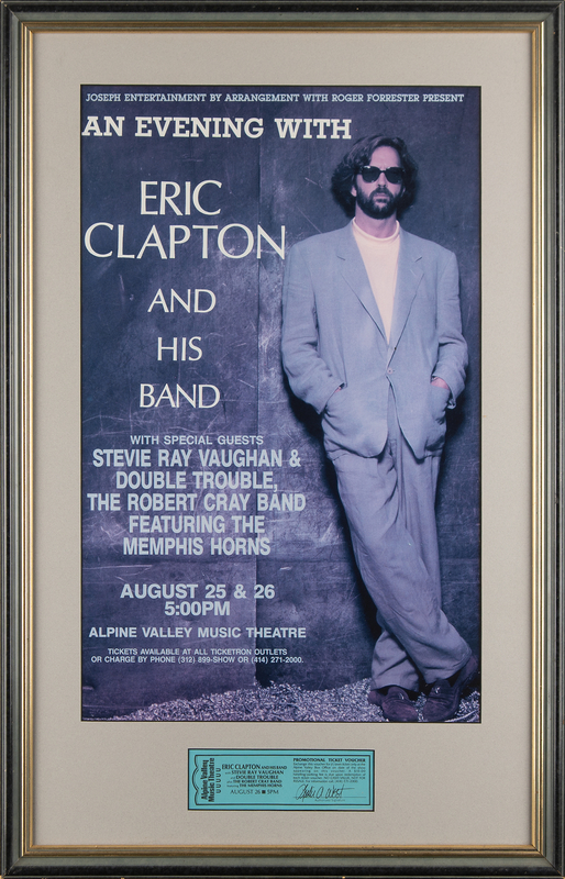 Eric Clapton and Stevie Ray Vaughan Original 1990 Alpine Valley Music