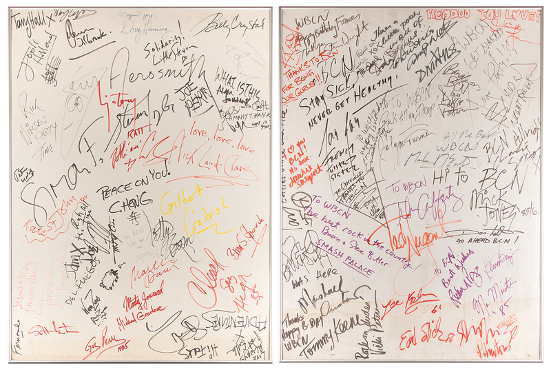 Lot 833 WBCN Rock Station Multi-Signed (60+) Guest Posters