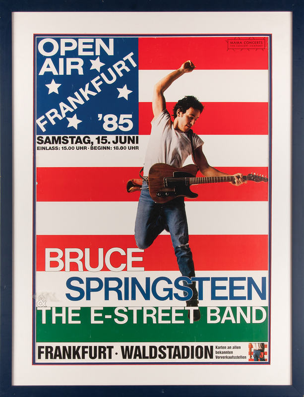 Lot 822 Bruce Springsteen Original 1985 'Born in the U.S.A. World Tour' Poster (Frankfurt, Germany) - 23˝ x 32˝