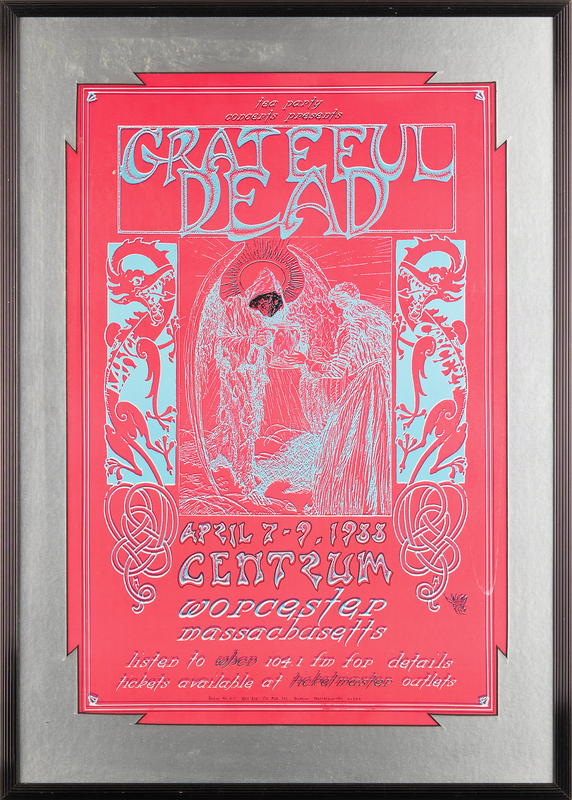 Lot 774 Grateful Dead Original 1988 Worcester Centrum Concert Poster (Tea Party)