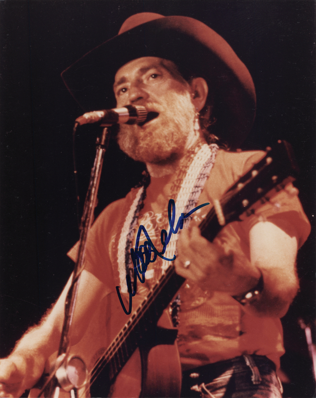 Lot 725 Willie Nelson Signed Photograph