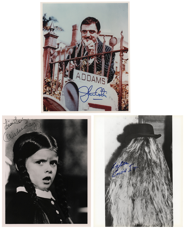 Lot 869 Addams Family (3) Signed Photographs