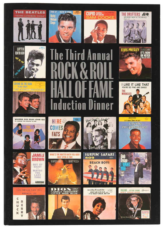 Lot 807 Rock and Roll Hall of Fame 1988 Induction Dinner Program