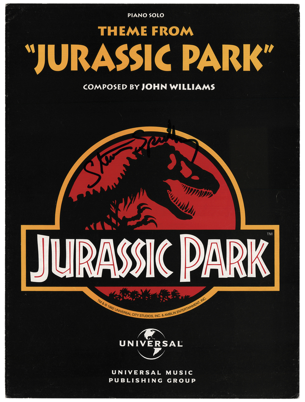 Lot 984 Steven Spielberg Signed Sheet Music - Theme from Jurassic Park