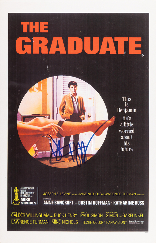 Lot 933 Dustin Hoffman Signed Mini Poster - The Graduate
