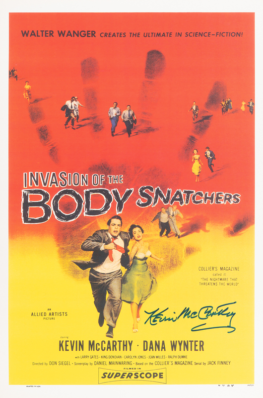 Lot 957 Kevin McCarthy Signed Mini Poster - Invasion of the Body Snatchers