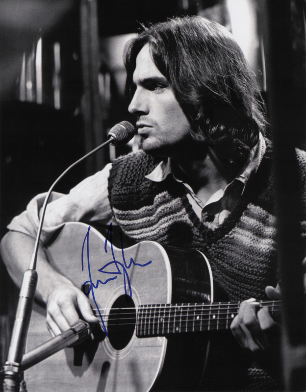 Lot 828 James Taylor Oversized Signed Photograph
