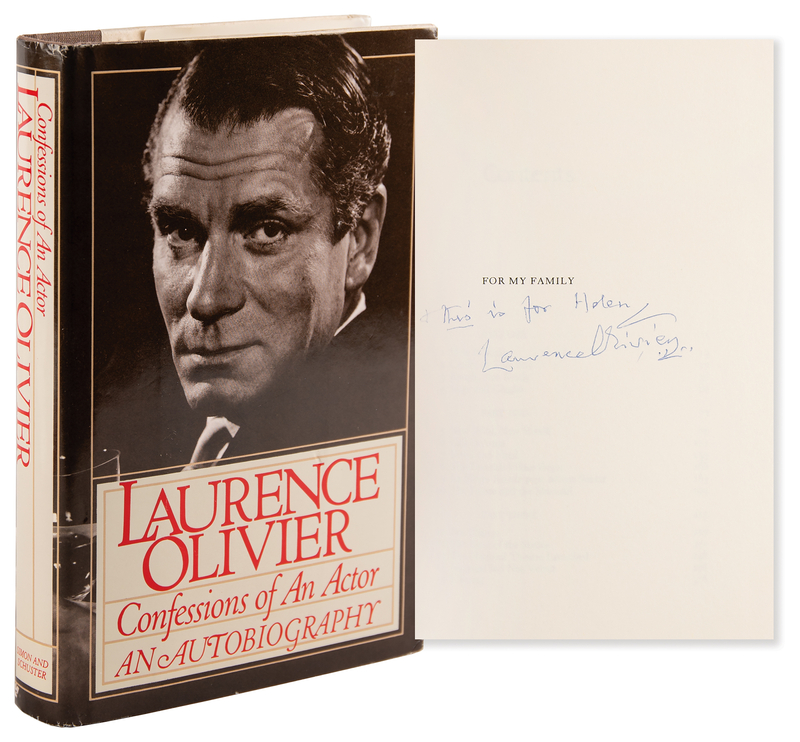 Lot 970 Laurence Olivier Signed Book - Confessions of an Actor