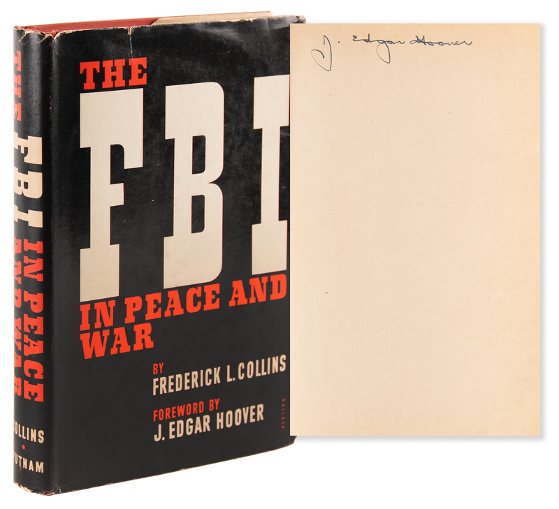 Lot 277 J. Edgar Hoover Signed Book - The FBI in Peace and War