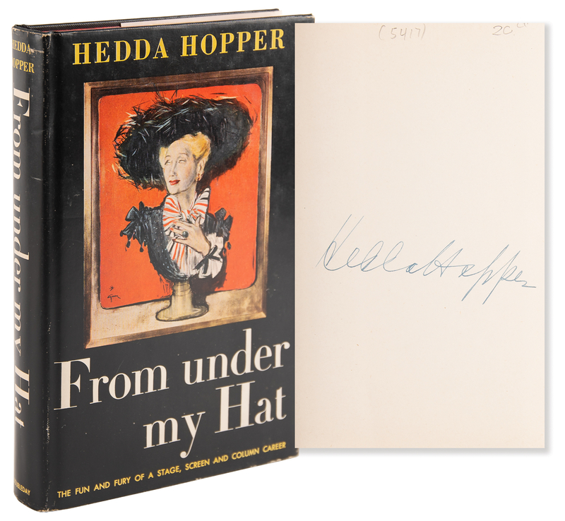 Lot 935 Hedda Hopper Signed Book - From Under My Hat