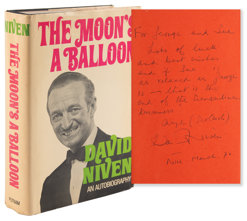Lot 968 David Niven Signed Book - The Moon's a Balloon