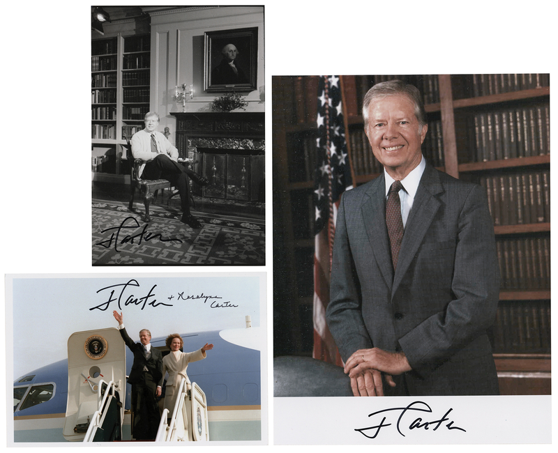 Lot 48 Jimmy and Rosalynn Carter (3) Signed Photographs