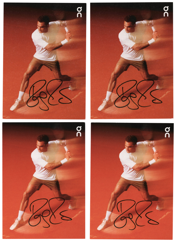 Lot 1021 Roger Federer (4) Signed Promo Cards