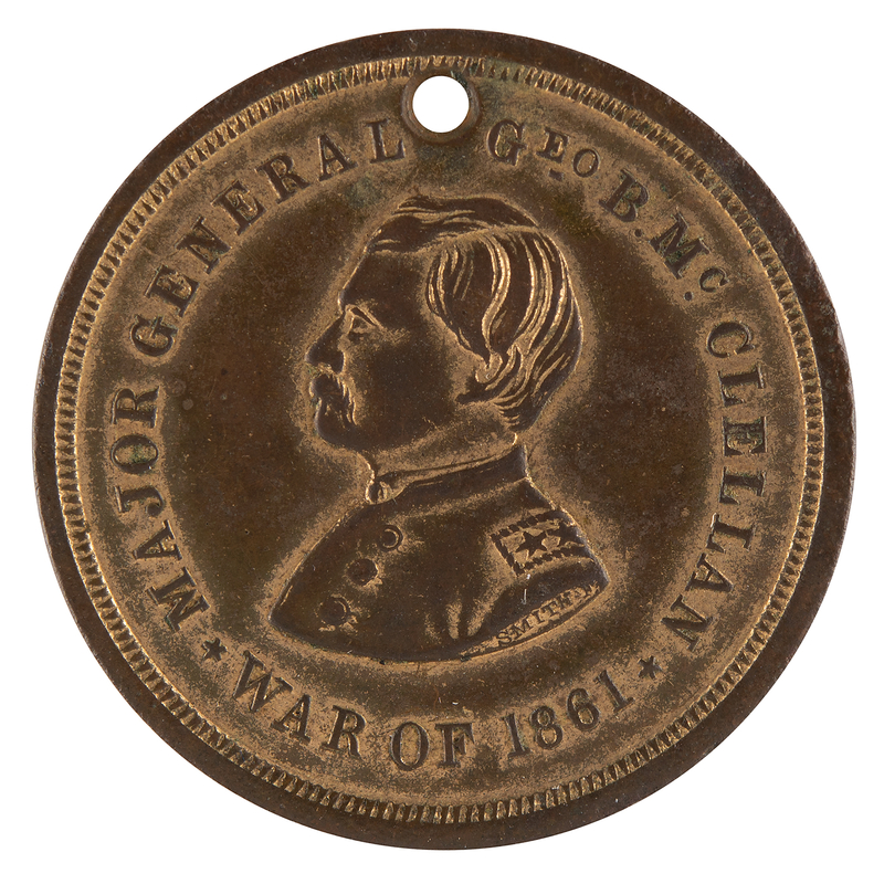 Lot 354 Civil War: 1st Michigan Cavalry Identification Disc of Richard Solon, a Bugler Who Rode with Custer's Cavalry at Gettysburg