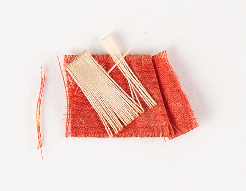 Lot 95 [Abraham Lincoln] Damask Curtain Relic from  the Lincoln Homestead in Springfield, Illinois