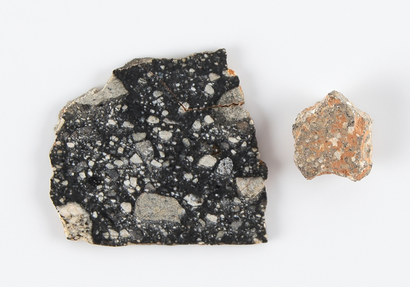 Lot 502 Charlie Duke Signed Lunar Meteorite Presentation - Two Samples of NWA 11303