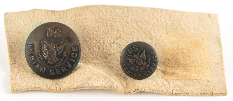 Lot 366 Little Bighorn: Indian Scout Mitch Bouyer's US Indian Service Buttons (2)