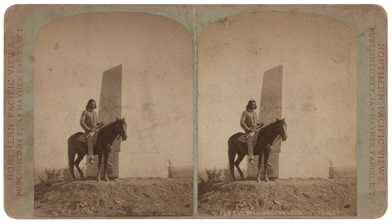 Lot 338 Curly, Crow Scout Original Stereoview Photograph