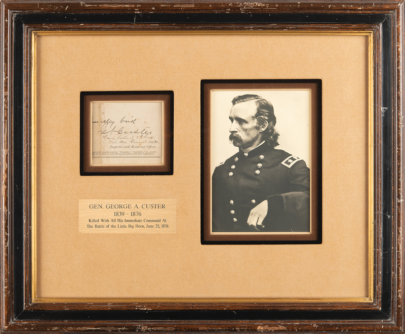 Lot 363 George A. Custer Endorsement Signature