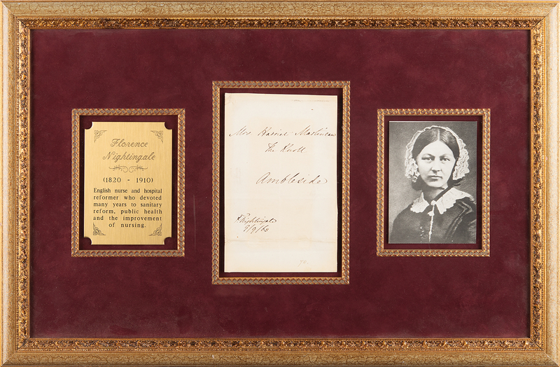 Lot 301 Florence Nightingale Hand-Addressed and Signed Cover to Harriet Martineau