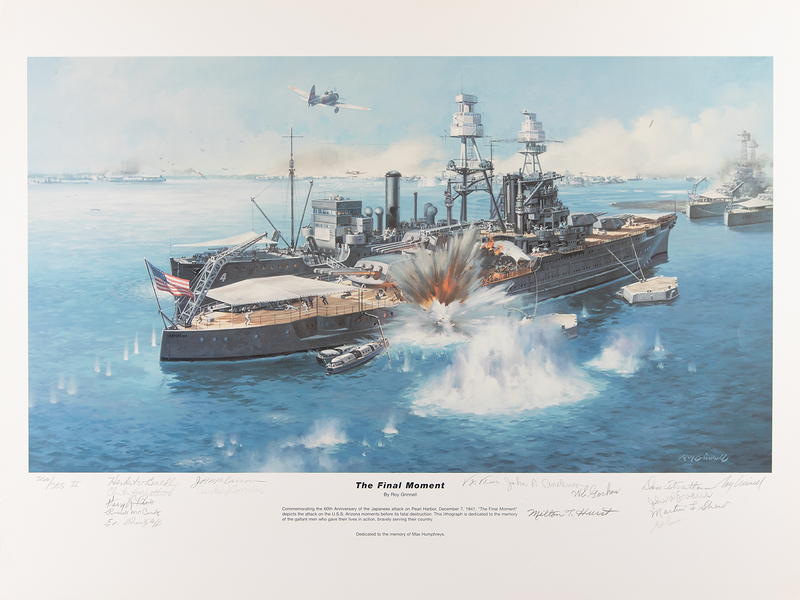Lot 455 Pearl Harbor Signed Lithograph - 'The Final Moment' (Ltd. Ed. #266/385 II)