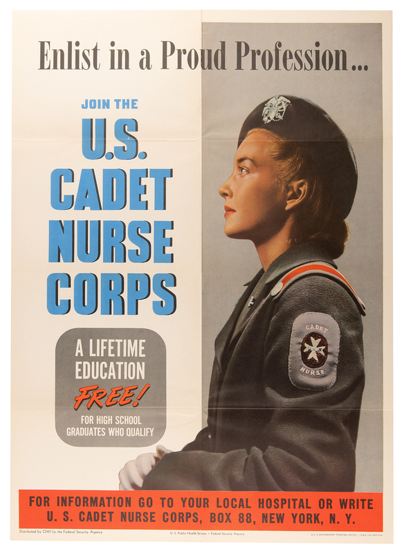 Lot 480 World War II Poster: 'Join the U.S. Cadet Nurse Corps' (1943)